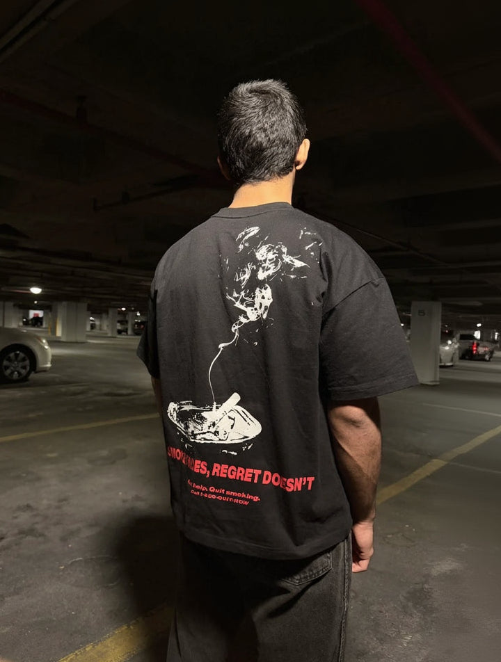 Black Heavyweight Smoke Tee
